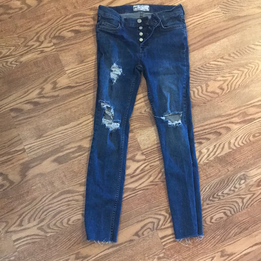 Free people button fly